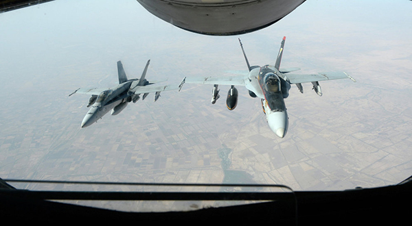 Coalition warplanes